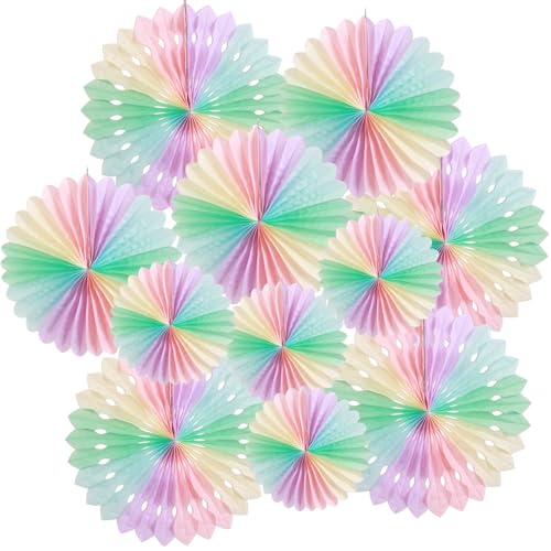 SUNBEAUTY 11 Stück Bunt Papier Fächer Dekoration Papierblumen zum Aufhängen Papierfächer Party Deko Set für Osterdeko Hochzeit Geburtstagsdeko Tischdeko Baby Shower Frühling Sommer Deko SUNBEAUTY 11 Stück Bunt Papier Fächer Dekoration Papierblumen zum Aufhängen Papierfächer Party Deko Set für Osterdeko Hochzeit Geburtstagsdeko Tischdeko Baby Shower Frühling Sommer Deko von SUNBEAUTY