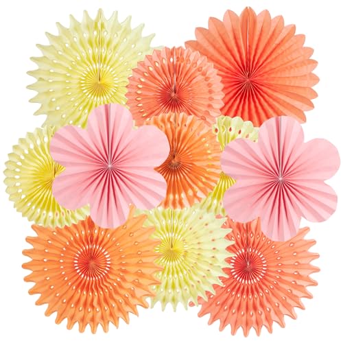 SUNBEAUTY 11 Stück Papier Fächer Deko Hängend Rosa Orange Gelb Blumen Papierfächer für Geburtstag Hochzeit Baby Shower Sommer Party Herbstdekoration SUNBEAUTY 11 Stück Papier Fächer Deko Hängend Rosa Orange Gelb Blumen Papierfächer für Geburtstag Hochzeit Baby Shower Sommer Party Herbstdekoration von SUNBEAUTY