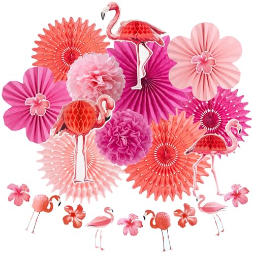 SUNBEAUTY 13 Stück Flamingo Deko Rosa Papier Fächer Dekoration Hanging Girlande Papierfächer Pink deko für Kindergeburtstag Hawaii Deko Frühling/Sommer Geburtstag Dekoration SUNBEAUTY 13 Stück Flamingo Deko Rosa Papier Fächer Dekoration Hanging Girlande Papierfächer Pink deko für Kindergeburtstag Hawaii Deko Frühling/Sommer Geburtstag Dekoration von SUNBEAUTY
