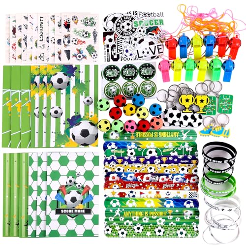 SUNBEAUTY 134 Stück Fußball Party Mitgebsel Kinder mit Fussball Schnapparmband Tattoo Aufkleber Geschenk Taschen Trillerpfeife Schlüsselanhänger Armband Fussball Give Aways für Kinder Geburtstag Deko SUNBEAUTY 134 Stück Fußball Party Mitgebsel Kinder mit Fussball Schnapparmband Tattoo Aufkleber Geschenk Taschen Trillerpfeife Schlüsselanhänger Armband Fussball Give Aways für Kinder Geburtstag Deko von SUNBEAUTY