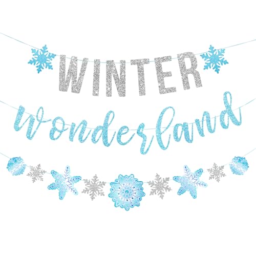 SUNBEAUTY 3 Stück Winter Wonderland Schneeflocke Banner Weihnachten Urlaub Party Dekorationen Winter Themed Party Schneeflocken Deko Glitzer Weiß Blau Banner für Neujahrsfeier Christmas Deko SUNBEAUTY 3 Stück Winter Wonderland Schneeflocke Banner Weihnachten Urlaub Party Dekorationen Winter Themed Party Schneeflocken Deko Glitzer Weiß Blau Banner für Neujahrsfeier Christmas Deko von SUNBEAUTY