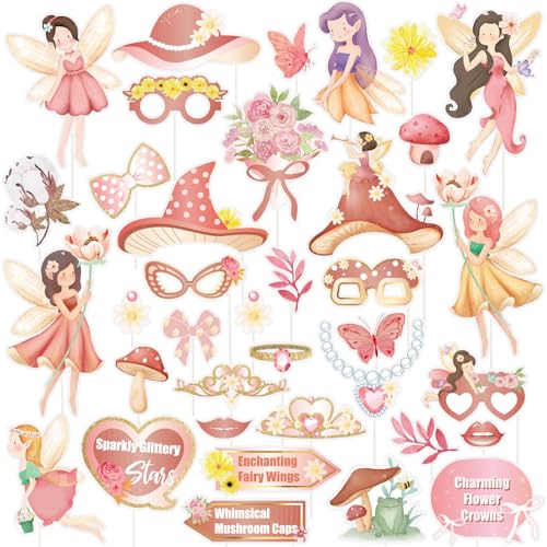 SUNBEAUTY 36 Stück Fee 1. Geburtstag Dekorationen Rosa Fee Foto Requisiten Photo Booth Props für Pink Fee Party Dekoration Pilz Partei Dekorationen SUNBEAUTY 36 Stück Fee 1. Geburtstag Dekorationen Rosa Fee Foto Requisiten Photo Booth Props für Pink Fee Party Dekoration Pilz Partei Dekorationen von SUNBEAUTY