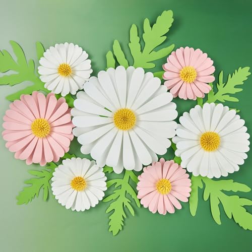 SUNBEAUTY 7 Stück 3D Weiß-Rosa Gänseblümchen Wanddeko,Papier Blumen Deko Künstliche Blumen für Muttertag Wohnzimmer Wanddekoration Schlafzimmer Innen Frühling Deko,Kinderzimmer Deko SUNBEAUTY 7 Stück 3D Weiß-Rosa Gänseblümchen Wanddeko,Papier Blumen Deko Künstliche Blumen für Muttertag Wohnzimmer Wanddekoration Schlafzimmer Innen Frühling Deko,Kinderzimmer Deko von SUNBEAUTY