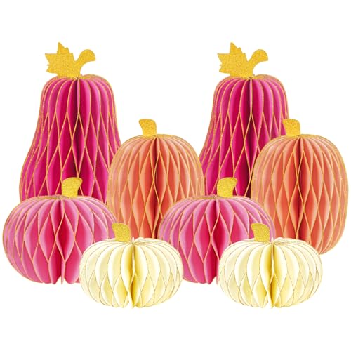 SUNBEAUTY 8 Stück Papier Honeycomb Kürbisse Papier Wabenbälle Kürbis Papier Laternen für Thanksgiving Halloween Party Dekoration Herbstdeko Herbstdekorationen SUNBEAUTY 8 Stück Papier Honeycomb Kürbisse Papier Wabenbälle Kürbis Papier Laternen für Thanksgiving Halloween Party Dekoration Herbstdeko Herbstdekorationen von SUNBEAUTY