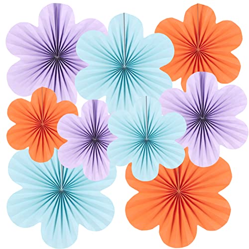 SUNBEAUTY 9 Stück Papier Fächer Dekoration Hanging Girlande Blau Hellviolett Orange Blumen Papierfächer Party Deko für Hochzeit Geburtstag Tea Party Tischdeko Classroom Baby Shower Backdrop Garland SUNBEAUTY 9 Stück Papier Fächer Dekoration Hanging Girlande Blau Hellviolett Orange Blumen Papierfächer Party Deko für Hochzeit Geburtstag Tea Party Tischdeko Classroom Baby Shower Backdrop Garland von SUNBEAUTY