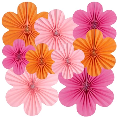 SUNBEAUTY 9 Stück Papier Fächer Dekoration Hanging Girlande Orange Blumen Papierfächer Rosa Party Deko für Hochzeit Geburtstag Tischdeko Classroom Baby Shower Rose Backdrop Garland SUNBEAUTY 9 Stück Papier Fächer Dekoration Hanging Girlande Orange Blumen Papierfächer Rosa Party Deko für Hochzeit Geburtstag Tischdeko Classroom Baby Shower Rose Backdrop Garland von SUNBEAUTY