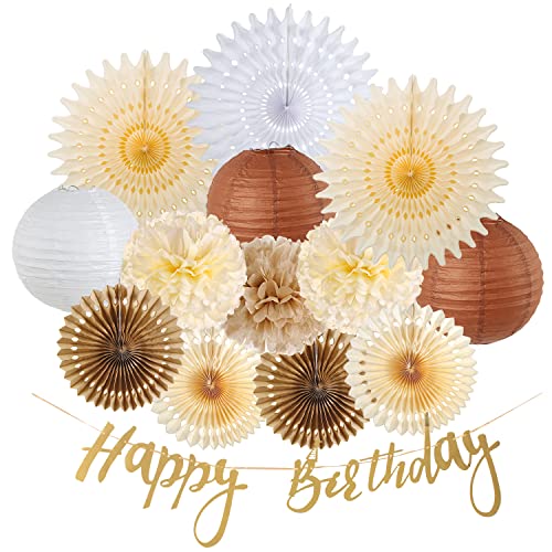SUNBEAUTY Braun Papier Fächer Set Salbeigrün Geburtstag Dekoration Beige Deko Creme Seidenpapier Pom Poms Papierfächer Weiß Laterne Happy Birthday Banner für Gartenparty Deko Babyparty Hochzeit SUNBEAUTY Braun Papier Fächer Set Salbeigrün Geburtstag Dekoration Beige Deko Creme Seidenpapier Pom Poms Papierfächer Weiß Laterne Happy Birthday Banner für Gartenparty Deko Babyparty Hochzeit von SUNBEAUTY