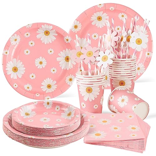 SUNBEAUTY 80 Stück Gänseblümchen Partygeschirr Set Weiße Gänseblümchen Blumen Party Dekorationen einschließlich Papier Teller Pappbecher Servietten Strohhalme für Hochzeit Geburtstag Babyshower Deko SUNBEAUTY 80 Stück Gänseblümchen Partygeschirr Set Weiße Gänseblümchen Blumen Party Dekorationen einschließlich Papier Teller Pappbecher Servietten Strohhalme für Hochzeit Geburtstag Babyshower Deko von SUNBEAUTY
