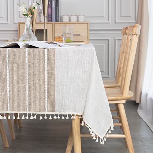 SUNBEAUTY Tischdecke Quadratisch 140x140 Baumwolle Leinen Abwaschbar Tischtuch Elegant Tisch Decke Waschbare Tafeldecke für Home Küche Speisetisch Tisch Decken Deko Party SUNBEAUTY Tischdecke Quadratisch 140x140 Baumwolle Leinen Abwaschbar Tischtuch Elegant Tisch Decke Waschbare Tafeldecke für Home Küche Speisetisch Tisch Decken Deko Party von SUNBEAUTY