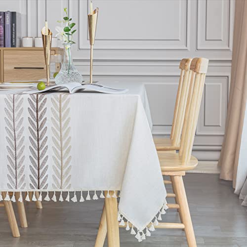 SUNBEAUTY Tischdecke Rechteckig Abwaschbar Baumwolle Leinen Tischtuch Elegant Tischwäsche Tischdecke 140x220 cm für Home Küche Speisetisch Dekoration SUNBEAUTY Tischdecke Rechteckig Abwaschbar Baumwolle Leinen Tischtuch Elegant Tischwäsche Tischdecke 140x220 cm für Home Küche Speisetisch Dekoration von SUNBEAUTY