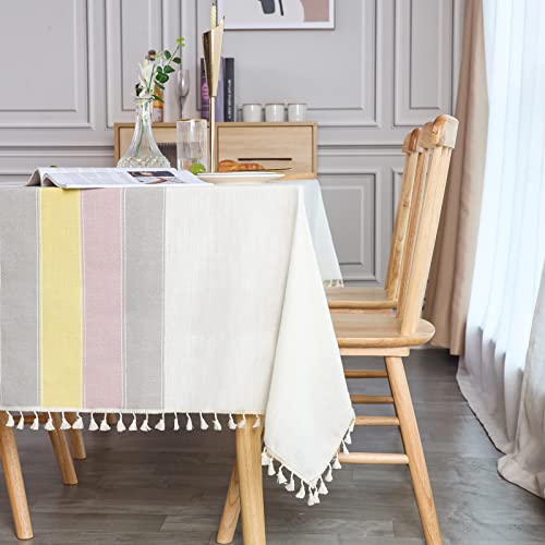 SUNBEAUTY Tischdecke Rechteckig Tafeldecke Abwaschbar Tischtuch Baumwolle Leinen Tischwäsche 140x180 cm Leinentischdecke für Home Küche Speisetisch Dekoration SUNBEAUTY Tischdecke Rechteckig Tafeldecke Abwaschbar Tischtuch Baumwolle Leinen Tischwäsche 140x180 cm Leinentischdecke für Home Küche Speisetisch Dekoration von SUNBEAUTY