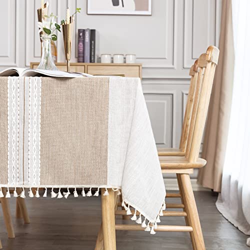 SUNBEAUTY Tischdecken Baumwolle Rechteckig Abwaschbar Tischtuch Elegante Tisch Decke Waschbare Tafeldecke 140x200 cm für Home Küche Speisetisch Dekoration SUNBEAUTY Tischdecken Baumwolle Rechteckig Abwaschbar Tischtuch Elegante Tisch Decke Waschbare Tafeldecke 140x200 cm für Home Küche Speisetisch Dekoration von SUNBEAUTY