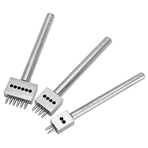 Abstandslocher, 3er-Pack Abstandsloch-Werkzeuge, DIY-Lederhandwerk, Locher-Set, Gürtelstanze, Abstandsloch-Werkzeug, Langlebiger Leder-Lochstanzer für Leder, Lederprodukte, Leder Abstandslocher, 3er-Pack Abstandsloch-Werkzeuge, DIY-Lederhandwerk, Locher-Set, Gürtelstanze, Abstandsloch-Werkzeug, Langlebiger Leder-Lochstanzer für Leder, Lederprodukte, Leder von SUNFECILI