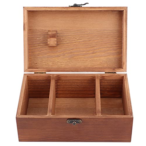 Nähkästchen, Nähkorb-Organizer, Nähzubehör-Aufbewahrung und Organizer-Koffer, Haushalts-Vintage-Holz-Nähkasten, Nadelfaden-Aufbewahrungskoffer, Organizer,(Leere Schachtel mit Löwenzahn) von SUNFECILI