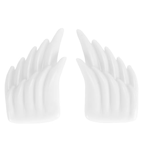 SUNFECILI 3D-Flügel-Schuhdekoration, Innovatives DIY-Schuhzubehör, Schwanzflügel-Anhänger-Schuhaufsatz für Schuhe mit Löchern, Flügel Zum Basteln(Weiß) von SUNFECILI