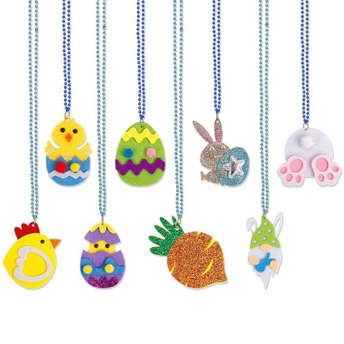 SUNFECILI 8 Stück -Halsketten, -Party-Perlenketten, -Accessoire für Kinder und Erwachsene, Osterdekorationen, Partyzubehör, Kinder-Frühlings-Familienparty-Anzieh-Häschen-Ei-galvanisierte SUNFECILI 8 Stück -Halsketten, -Party-Perlenketten, -Accessoire für Kinder und Erwachsene, Osterdekorationen, Partyzubehör, Kinder-Frühlings-Familienparty-Anzieh-Häschen-Ei-galvanisierte von SUNFECILI