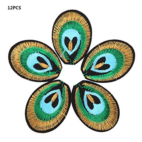 SUNGOOYUE 12 -pcs Gestickte Patches Pfauen Federn Muster -Applique Kit für Kleidung Einfach zu Bedienen SUNGOOYUE 12 -pcs Gestickte Patches Pfauen Federn Muster -Applique Kit für Kleidung Einfach zu Bedienen von SUNGOOYUE