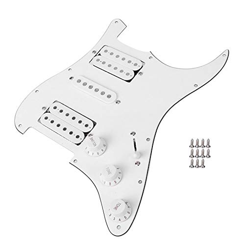 SUNGOOYUE E -Gitarrenbrett, E -Gitarrenbrett Pickguard Humbucker mit HSH Pickup beladenem Vordrücker (schwarz (WHITE) von SUNGOOYUE