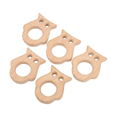 SUNGOOYUE Hölzerne Teether Owl Sicheres Babywerkzeug 5pcs DIY -Schmuckzubehör SUNGOOYUE Hölzerne Teether Owl Sicheres Babywerkzeug 5pcs DIY -Schmuckzubehör von SUNGOOYUE