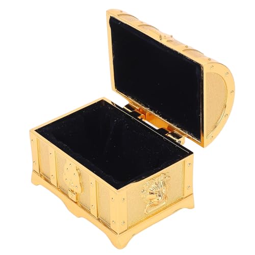 SUNGOOYUE Vintage -Schmuckschatulle, Zinklegungsmuster Armbandbehälter mit Weicher Samtfutter für Ohrringe Halskette (GOLD) von SUNGOOYUE