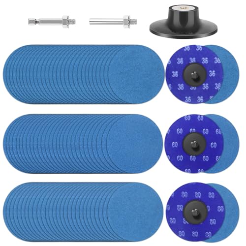 SUNJOYCO 90 Stück 7,6 cm Schnellwechsel-Schleifscheiben, 6,35 mm Rollverriegelungshalter, Schleifscheibe für Schleifmaschine, Oberflächenpolitur, Körnungen 36, 60, 80 SUNJOYCO 90 Stück 7,6 cm Schnellwechsel-Schleifscheiben, 6,35 mm Rollverriegelungshalter, Schleifscheibe für Schleifmaschine, Oberflächenpolitur, Körnungen 36, 60, 80 von SUNJOYCO