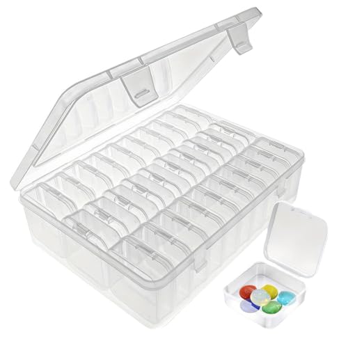 SUNJULY Kleine Aufbewahrungsbox, 30 Stück Transparente Kunststoff Kleinteile Organizer mit Deckel, Sortierboxen für Kleinteile für Kleine Perlen, Pillen, Bastelartikel, Schmuck, Schrauben, Samen SUNJULY Kleine Aufbewahrungsbox, 30 Stück Transparente Kunststoff Kleinteile Organizer mit Deckel, Sortierboxen für Kleinteile für Kleine Perlen, Pillen, Bastelartikel, Schmuck, Schrauben, Samen von SUNJULY