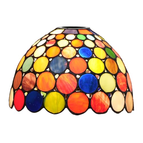Lampenschirm Ersatz 8 Zoll Bunte runde Stücke Buntglas Lampenschirm Vintage Handgefertigte Deckenleuchte Für Pendelleuchten Stehlampen Wand Lampenschirm Ersatz 8 Zoll Bunte runde Stücke Buntglas Lampenschirm Vintage Handgefertigte Deckenleuchte Für Pendelleuchten Stehlampen Wand von SUNMME