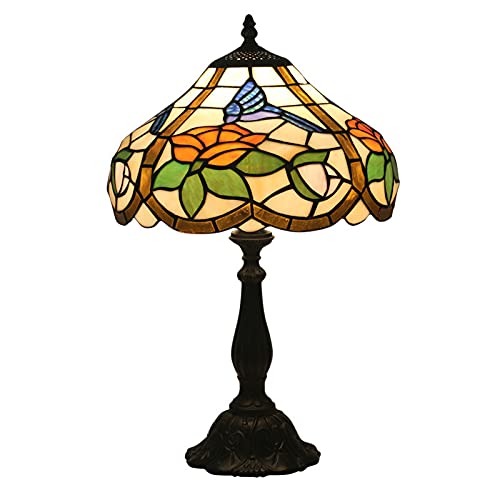 SUNMME 12-Zoll-Tischlampe, kreativer handgefertigter Lampenschirm aus farbigem Glas mit Blumen- und Vogelmotiv für Kinderzimmer, Schlafzimmer, Lounge, Nachttisch SUNMME 12-Zoll-Tischlampe, kreativer handgefertigter Lampenschirm aus farbigem Glas mit Blumen- und Vogelmotiv für Kinderzimmer, Schlafzimmer, Lounge, Nachttisch von SUNMME