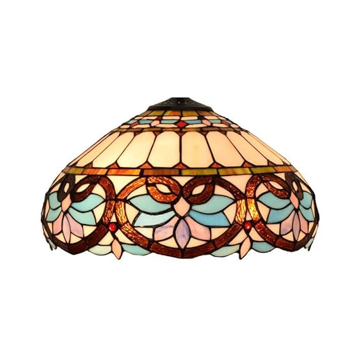 SUNMME 16 Zoll Lampenschirm im Tiffany-Stil, Ersatz-Lampenschirm aus Buntglas, nur für Tischlampen, Boden- und Deckenleuchten, Hängelampe SUNMME 16 Zoll Lampenschirm im Tiffany-Stil, Ersatz-Lampenschirm aus Buntglas, nur für Tischlampen, Boden- und Deckenleuchten, Hängelampe von SUNMME