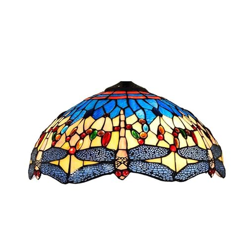 SUNMME 16 Zoll Tiffany Lampenschirm Ersatz Libelle Buntglas Lampenschirm Nur für Tischlampen Boden Deckenleuchte Hängeleuchte SUNMME 16 Zoll Tiffany Lampenschirm Ersatz Libelle Buntglas Lampenschirm Nur für Tischlampen Boden Deckenleuchte Hängeleuchte von SUNMME