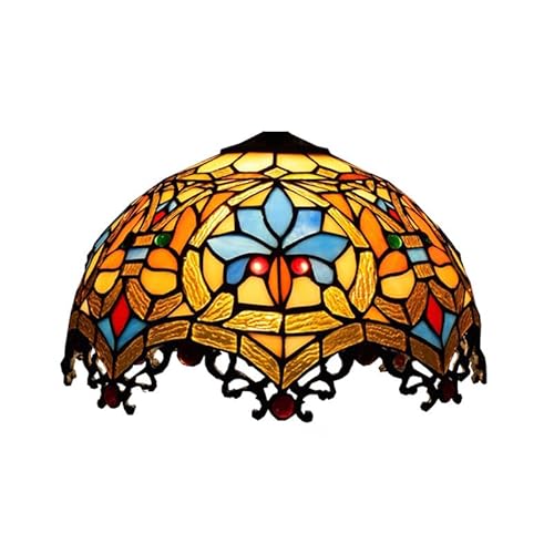 SUNMME 16 Zoll Tiffany Lampenschirm Stil Buntglas Lampenschirm Ersatz für Tischlampen Boden Deckenleuchte Hängeleuchte SUNMME 16 Zoll Tiffany Lampenschirm Stil Buntglas Lampenschirm Ersatz für Tischlampen Boden Deckenleuchte Hängeleuchte von SUNMME