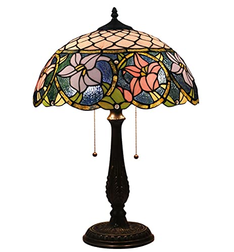 SUNMME 16 Zoll Tischlampe Vintage Lampen Blumenmuster Buntglas Lampenschirm Für Arbeitszimmer Büro Home Bar Schlafzimmer Dekorativ SUNMME 16 Zoll Tischlampe Vintage Lampen Blumenmuster Buntglas Lampenschirm Für Arbeitszimmer Büro Home Bar Schlafzimmer Dekorativ von SUNMME