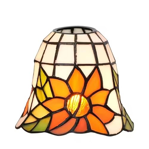 SUNMME 6 Zoll Tiffany Glasmalerei Sonnenblumen Lampenschirm für Anhänger Hängelampe Kronleuchter Ersatz SUNMME 6 Zoll Tiffany Glasmalerei Sonnenblumen Lampenschirm für Anhänger Hängelampe Kronleuchter Ersatz von SUNMME