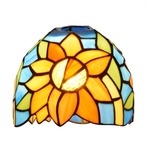 SUNMME 6 Zoll Tiffany Lampenschirm Ersatz Sonnenblumen Glas Lampenschirm für Pendelleuchte Deckenleuchte SUNMME 6 Zoll Tiffany Lampenschirm Ersatz Sonnenblumen Glas Lampenschirm für Pendelleuchte Deckenleuchte von SUNMME