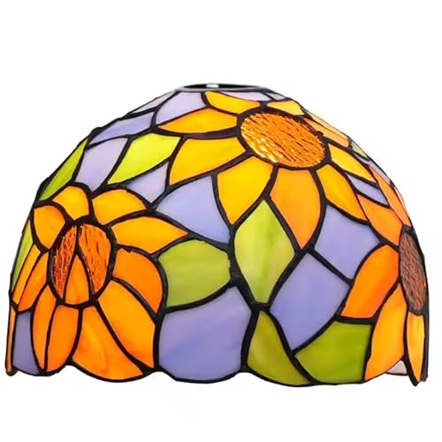 SUNMME 8 Zoll Lampenschirm im Tiffany-Stil, Ersatz-Lampenschirm aus Buntglas mit Sonnenblumenmotiv, nur für Fußböden, Wandleuchten und Deckenleuchten SUNMME 8 Zoll Lampenschirm im Tiffany-Stil, Ersatz-Lampenschirm aus Buntglas mit Sonnenblumenmotiv, nur für Fußböden, Wandleuchten und Deckenleuchten von SUNMME