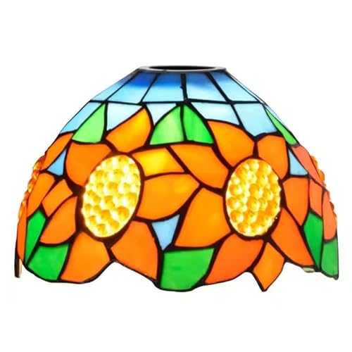 SUNMME 8 Zoll Tiffany-Stil Lampenschirm Sonnenblume Buntglas Lampenschirm Ersatz für Pendelleuchte Kronleuchter SUNMME 8 Zoll Tiffany-Stil Lampenschirm Sonnenblume Buntglas Lampenschirm Ersatz für Pendelleuchte Kronleuchter von SUNMME