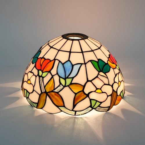 SUNMME Deckenlampenschirm, 30,5 cm, Trompetenblumen, Vintage-Stil, Buntglaslampe, Ersatz, handgefertigter Lampenschirm für Pendel-, Steh- und Wandlampen SUNMME Deckenlampenschirm, 30,5 cm, Trompetenblumen, Vintage-Stil, Buntglaslampe, Ersatz, handgefertigter Lampenschirm für Pendel-, Steh- und Wandlampen von SUNMME