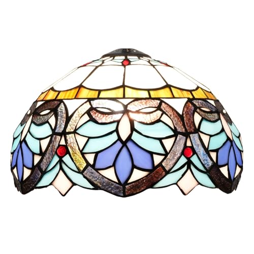 SUNMME Deckenleuchte Schatten 12 Zoll Blau Herz Buntglas Lampe Ersatz Handgefertigte Vintage Lampenschirm Für Tisch Anhänger Boden SUNMME Deckenleuchte Schatten 12 Zoll Blau Herz Buntglas Lampe Ersatz Handgefertigte Vintage Lampenschirm Für Tisch Anhänger Boden von SUNMME