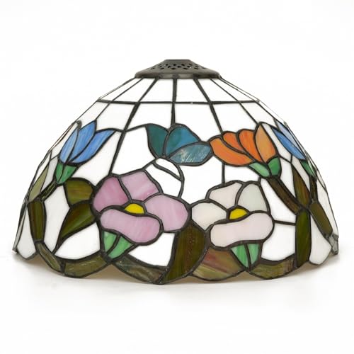 SUNMME Deckenleuchte Schatten 12 Zoll Trompete Blume Buntglas Lampe Ersatz Handgefertigte Vintage Lampenschirm Für Tisch Anhänger Boden SUNMME Deckenleuchte Schatten 12 Zoll Trompete Blume Buntglas Lampe Ersatz Handgefertigte Vintage Lampenschirm Für Tisch Anhänger Boden von SUNMME