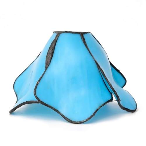 SUNMME Ersatz-Lampenschirm, 20,3 cm, Blaue Blütenblätter, Buntglas, Vintage-Kunstdekor, große Öffnung, Lampenschirme für Wohnzimmer, Schlafzimmer, Restaurant SUNMME Ersatz-Lampenschirm, 20,3 cm, Blaue Blütenblätter, Buntglas, Vintage-Kunstdekor, große Öffnung, Lampenschirme für Wohnzimmer, Schlafzimmer, Restaurant von SUNMME