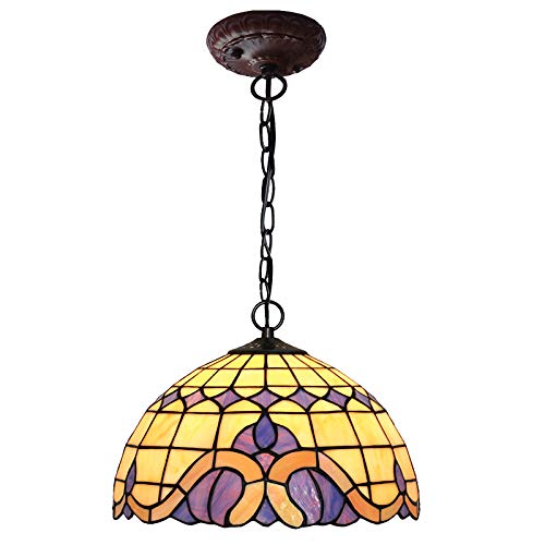 SUNMME Hängelampe 12 Zoll Buntglas Lampenschirm Kronleuchter Deckenleuchter Dekorieren Esszimmer Wohnzimmer Schlafzimmer SUNMME Hängelampe 12 Zoll Buntglas Lampenschirm Kronleuchter Deckenleuchter Dekorieren Esszimmer Wohnzimmer Schlafzimmer von SUNMME