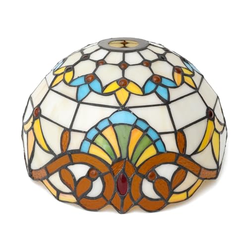 SUNMME Lampenschirm, 12 Zoll, Gelb, Buntglas, Vintage, Kunstdekor, Große Öffnung, Ersatzlampenschirme Für Schlafzimmer, Wohnzimmer, Restaurant SUNMME Lampenschirm, 12 Zoll, Gelb, Buntglas, Vintage, Kunstdekor, Große Öffnung, Ersatzlampenschirme Für Schlafzimmer, Wohnzimmer, Restaurant von SUNMME