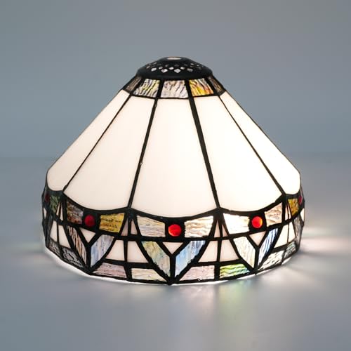 SUNMME Lampenschirm, 20,3 cm, römischer Stil, Buntglas, Vintage, handgefertigt, Dekoration, Decke (eine Farbe, eine Größe) von SUNMME