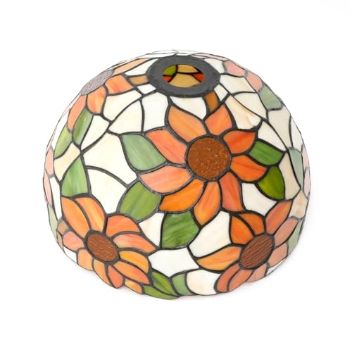 SUNMME Lampenschirm, 30,5 cm, Pastorale Sonnenblume, Buntglas, Thanksgiving-Dekor, große Öffnung, Ersatzlampenschirme für Schlafzimmer, Wohnzimmer, Restaurant SUNMME Lampenschirm, 30,5 cm, Pastorale Sonnenblume, Buntglas, Thanksgiving-Dekor, große Öffnung, Ersatzlampenschirme für Schlafzimmer, Wohnzimmer, Restaurant von SUNMME