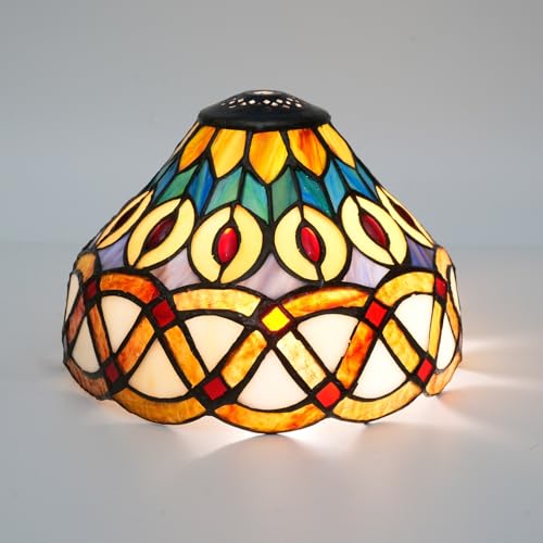 SUNMME Lampenschirm-Ersatz, 20,3 cm, gelber Pfau, Buntglaslampe, Vintage-Kunst, Heimdekor, kleine Öffnung, Lampenschirme für Wohnzimmer, Schlafzimmer, Restaurant SUNMME Lampenschirm-Ersatz, 20,3 cm, gelber Pfau, Buntglaslampe, Vintage-Kunst, Heimdekor, kleine Öffnung, Lampenschirme für Wohnzimmer, Schlafzimmer, Restaurant von SUNMME