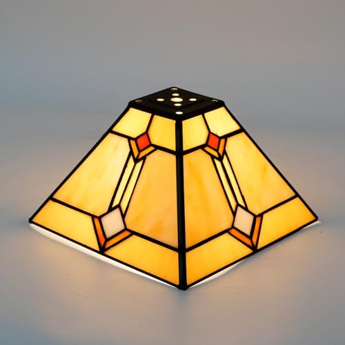 SUNMME Lampenschirm-Ersatz, 27,9 cm, Vintage, warmes Buntglas, Lampe, Kunst, Heimdekor, kleine Öffnung, Lampenschirme für Tischleuchter, Lichtwand SUNMME Lampenschirm-Ersatz, 27,9 cm, Vintage, warmes Buntglas, Lampe, Kunst, Heimdekor, kleine Öffnung, Lampenschirme für Tischleuchter, Lichtwand von SUNMME