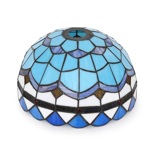 SUNMME Lampenschirm-Ersatz, 30,5 cm, Blaue Feder, Buntglaslampe, Kunstdekor, große Öffnung, Lampenschirme für Schlafzimmer, Wohnzimmer, Restaurant SUNMME Lampenschirm-Ersatz, 30,5 cm, Blaue Feder, Buntglaslampe, Kunstdekor, große Öffnung, Lampenschirme für Schlafzimmer, Wohnzimmer, Restaurant von SUNMME