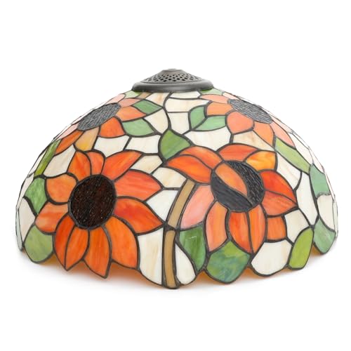 SUNMME Lampenschirm-Ersatz, 40,6 cm, Pastorale Sonnenblume, Buntglaslampe, Thanksgiving-Dekor, Lampenschirme, Zubehör, passend für Tisch-, Boden-, Pendelleuchte SUNMME Lampenschirm-Ersatz, 40,6 cm, Pastorale Sonnenblume, Buntglaslampe, Thanksgiving-Dekor, Lampenschirme, Zubehör, passend für Tisch-, Boden-, Pendelleuchte von SUNMME