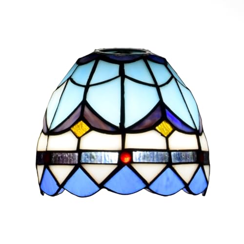 SUNMME Lampenschirm Ersatz 6 Zoll Feder Kleiner Buntglas Lampenschirm Handgemacht Vintage Art Deco Deckenleuchte Für Wand Kronleuchter Boden SUNMME Lampenschirm Ersatz 6 Zoll Feder Kleiner Buntglas Lampenschirm Handgemacht Vintage Art Deco Deckenleuchte Für Wand Kronleuchter Boden von SUNMME