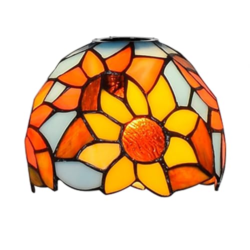 SUNMME Lampenschirm Ersatz 6 Zoll Hellblau Sonnenblume Kleiner Buntglas Lampenschirm Handarbeit Vintage Art Deco Deckenleuchte Für Wand Kronleuchter Boden SUNMME Lampenschirm Ersatz 6 Zoll Hellblau Sonnenblume Kleiner Buntglas Lampenschirm Handarbeit Vintage Art Deco Deckenleuchte Für Wand Kronleuchter Boden von SUNMME